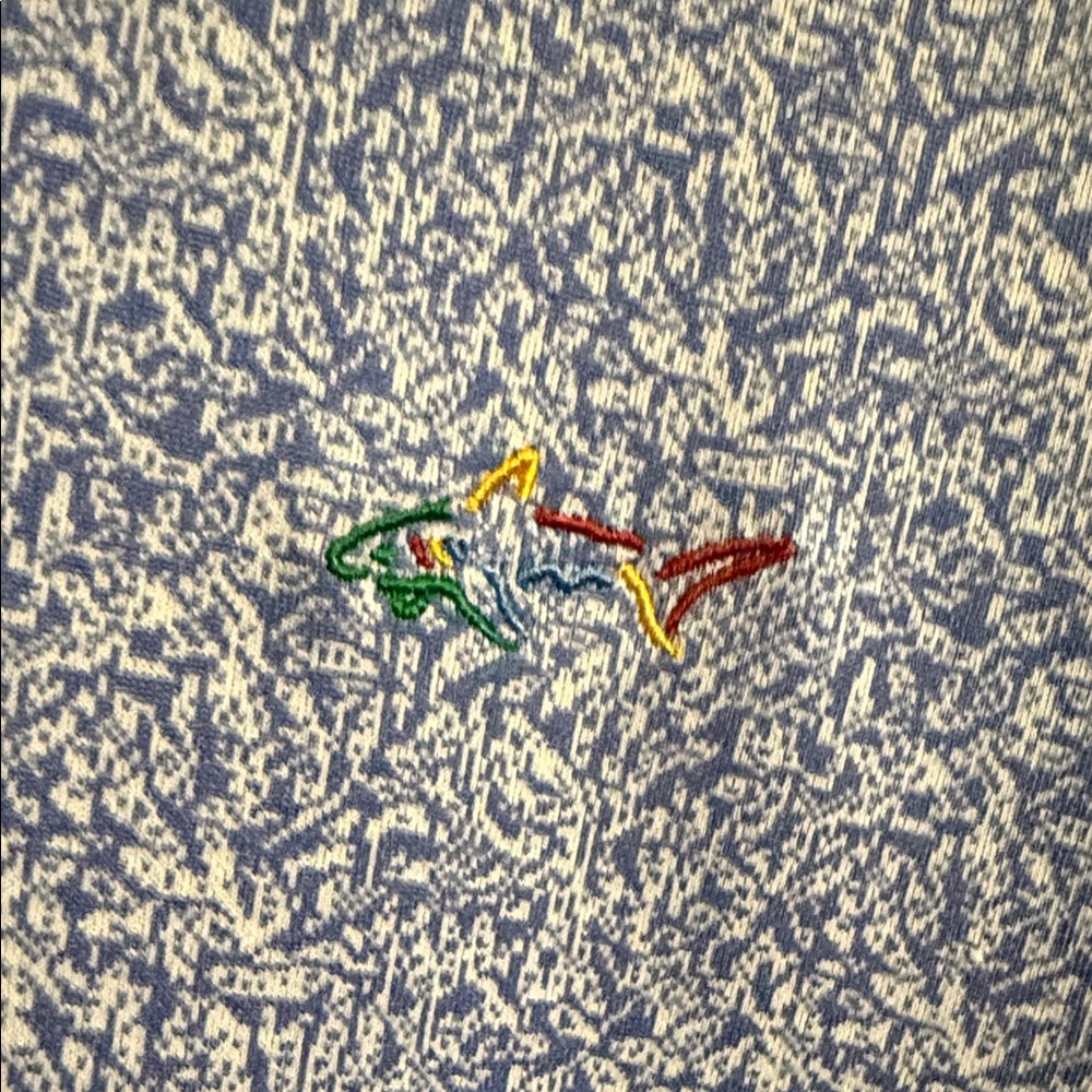 Blue Patterned Men's Shirt - Picture 2 of 4